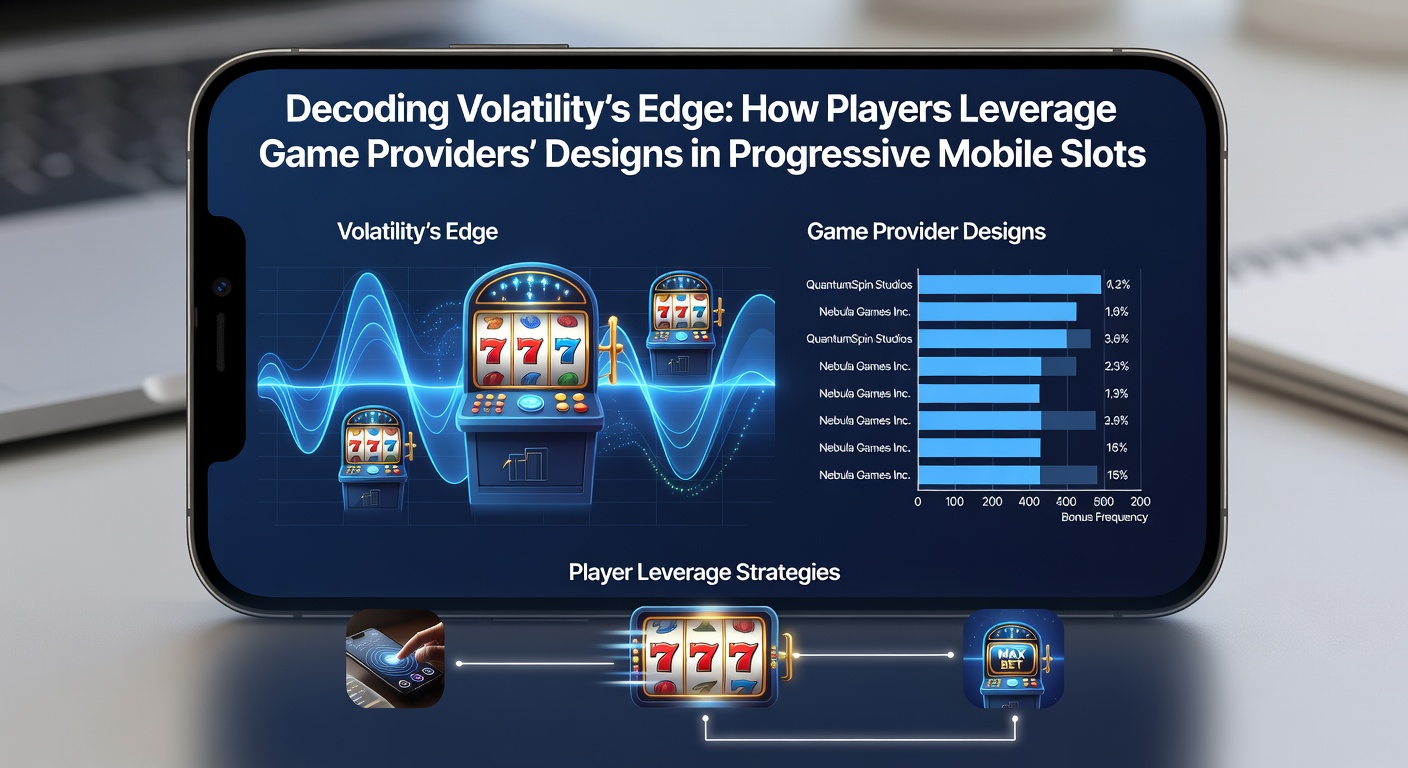 Detaillierte Grafik eines Slot-Interfaces auf Mobilgerät, die Volatilitäts-Kurven, Bonus-Trigger-Raten und progressive Jackpot-Wachstum darstellt
